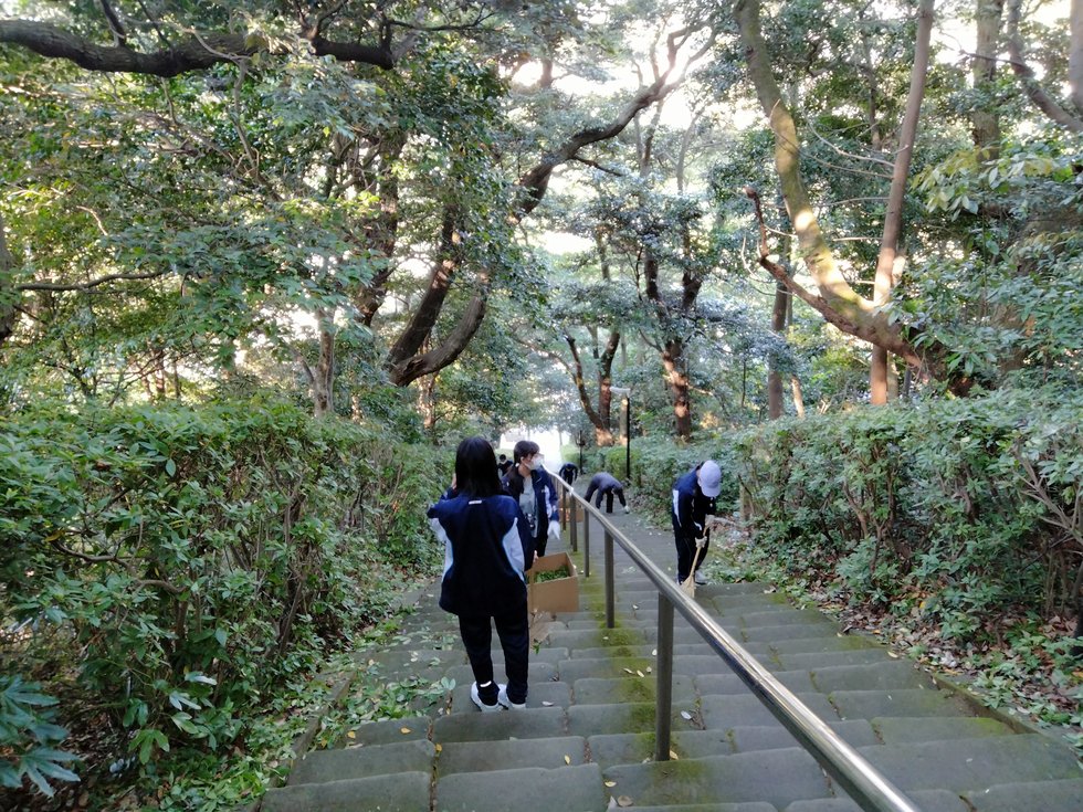 粟嶋神社清掃1